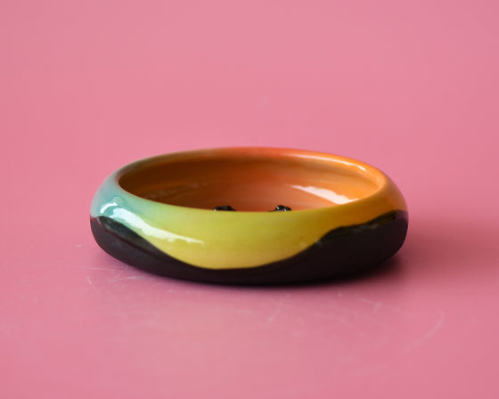 Rainbow flower dish 1
