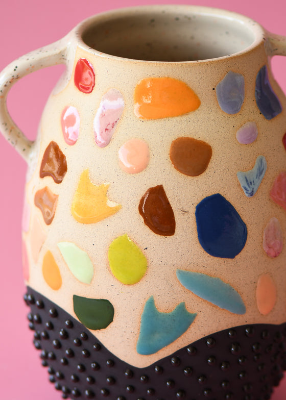 Rainbow blob vase