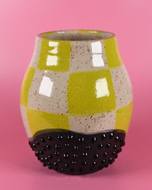  Green Checked Vase1