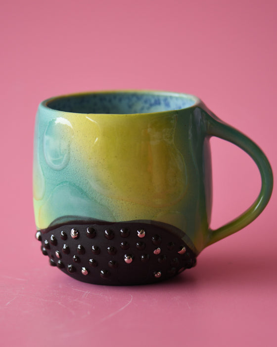 14oz green/blue lava lamp mug