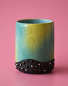 10oz green/blue lava lamp cup
