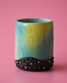  10oz green/blue lava lamp cup