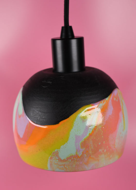 Rainbow marble pendant light 1