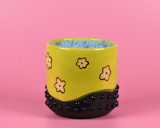 8oz Green flower cup