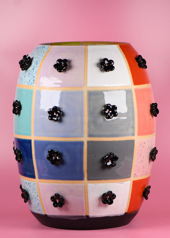 Rainbow Grid 3D Flower vase