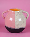 Pink/speckled Split vase