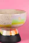 Rainbow burst pedestal bowl