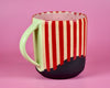 19oz Red Striped Holiday mug 2