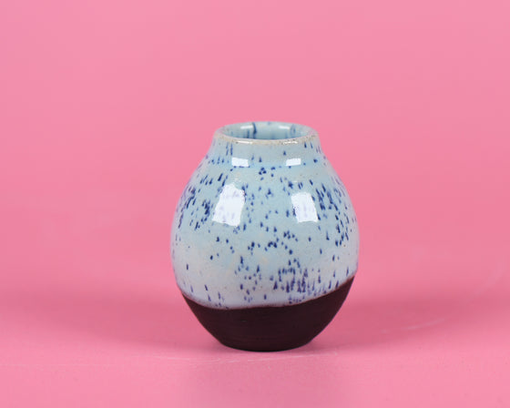 Speckled blue mini pot #4