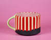 11oz Red Striped Holiday mug 4