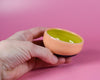 Peach/green mini bowl