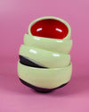 Mint/red mini bowl