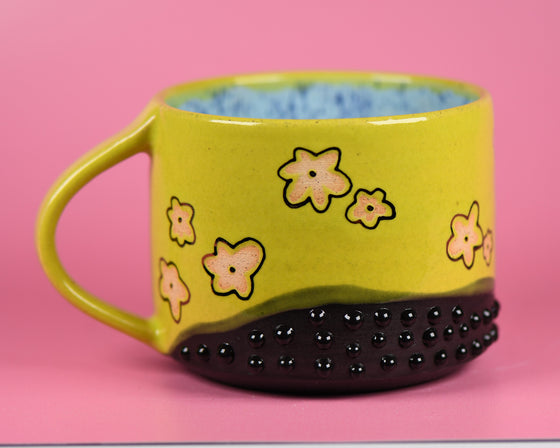 16oz Green flower mug 2