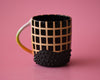 16oz Black Grid mug 2