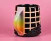 17oz Black grid mug 1