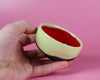Mint/red mini bowl