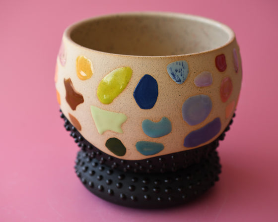 Rainbow blob planter 1