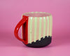 12oz Mint Striped Holiday mug 2