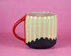 12oz Mint Striped Holiday mug 2