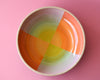 Blocked rainbow fade bowl