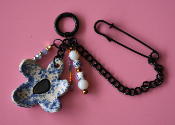 Speckled Blue Bag charm 2