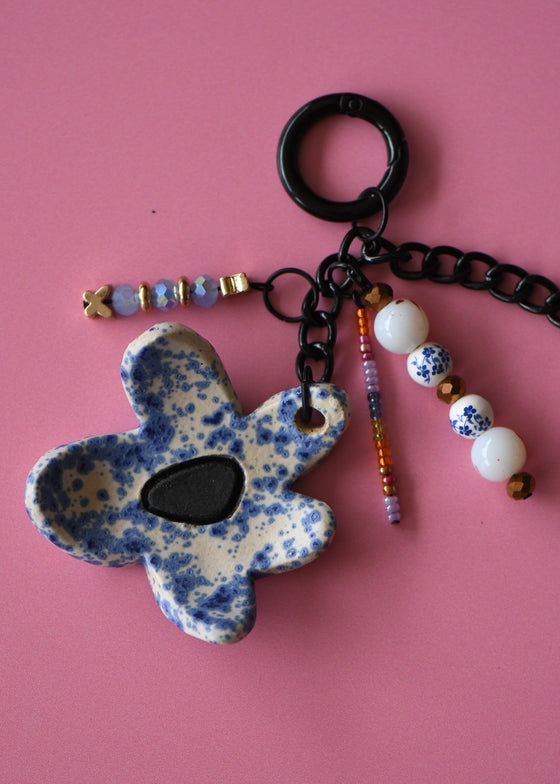 Speckled Blue Bag charm 2