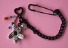 Silver Stripe Bag charm 1