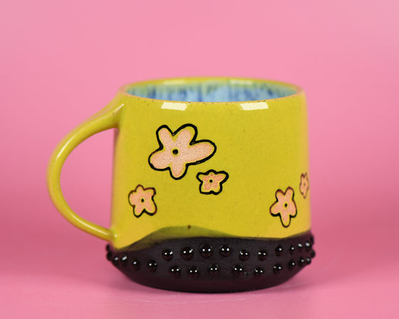 13oz Green flower mug 3