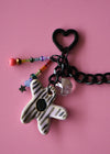 Silver Stripe Bag charm 1