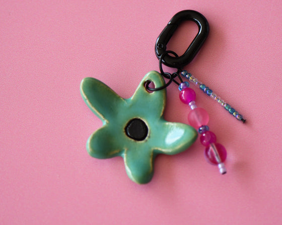Flower bag charm 8