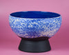 Blue Splatter Pedestal bowl