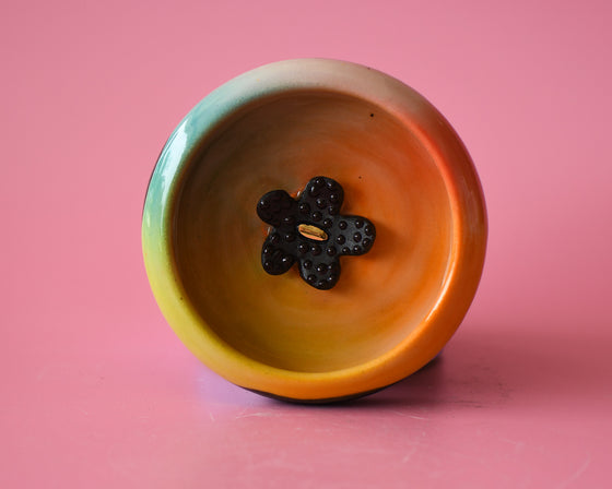 Rainbow flower dish 1