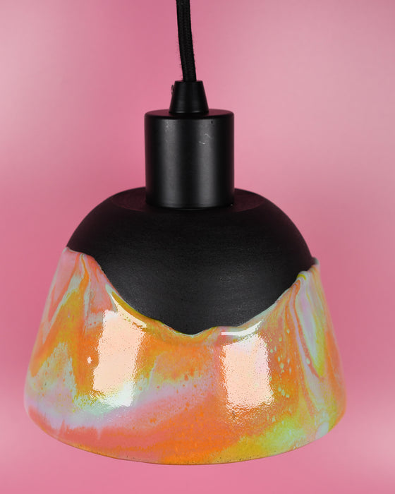 Rainbow marble pendant light