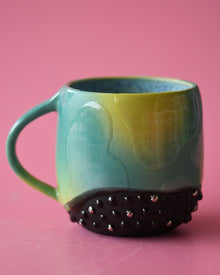  14oz green/blue lava lamp mug