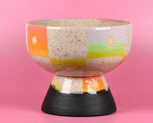  Rainbow burst pedestal bowl