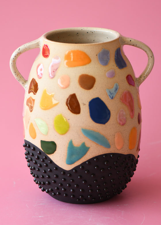 Rainbow blob vase