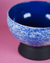 Blue Splatter Pedestal bowl