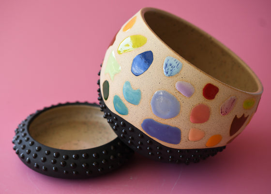 Rainbow blob planter 1