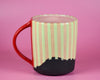 19oz Mint Striped Holiday mug 1