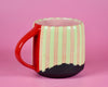 12oz Mint Striped Holiday mug 6