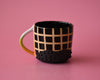 9oz Black Grid mug 4