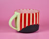 10oz Red Striped Holiday mug 5