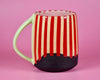 17oz Red Striped Holiday mug 3