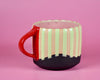 11oz Mint Striped Holiday mug 3