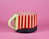 11oz Red Striped Holiday mug 4