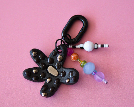 Flower bag charm 7