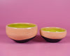 Peach/green mini bowl