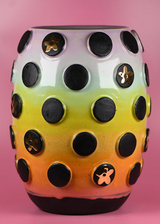 Rainbow dot vase 1