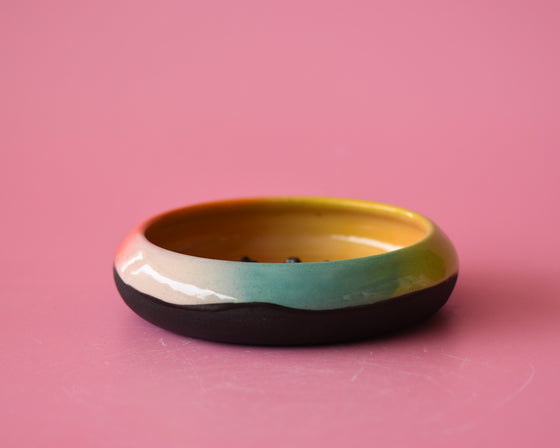 Rainbow flower dish 1