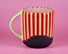 19oz Red Striped Holiday mug 2